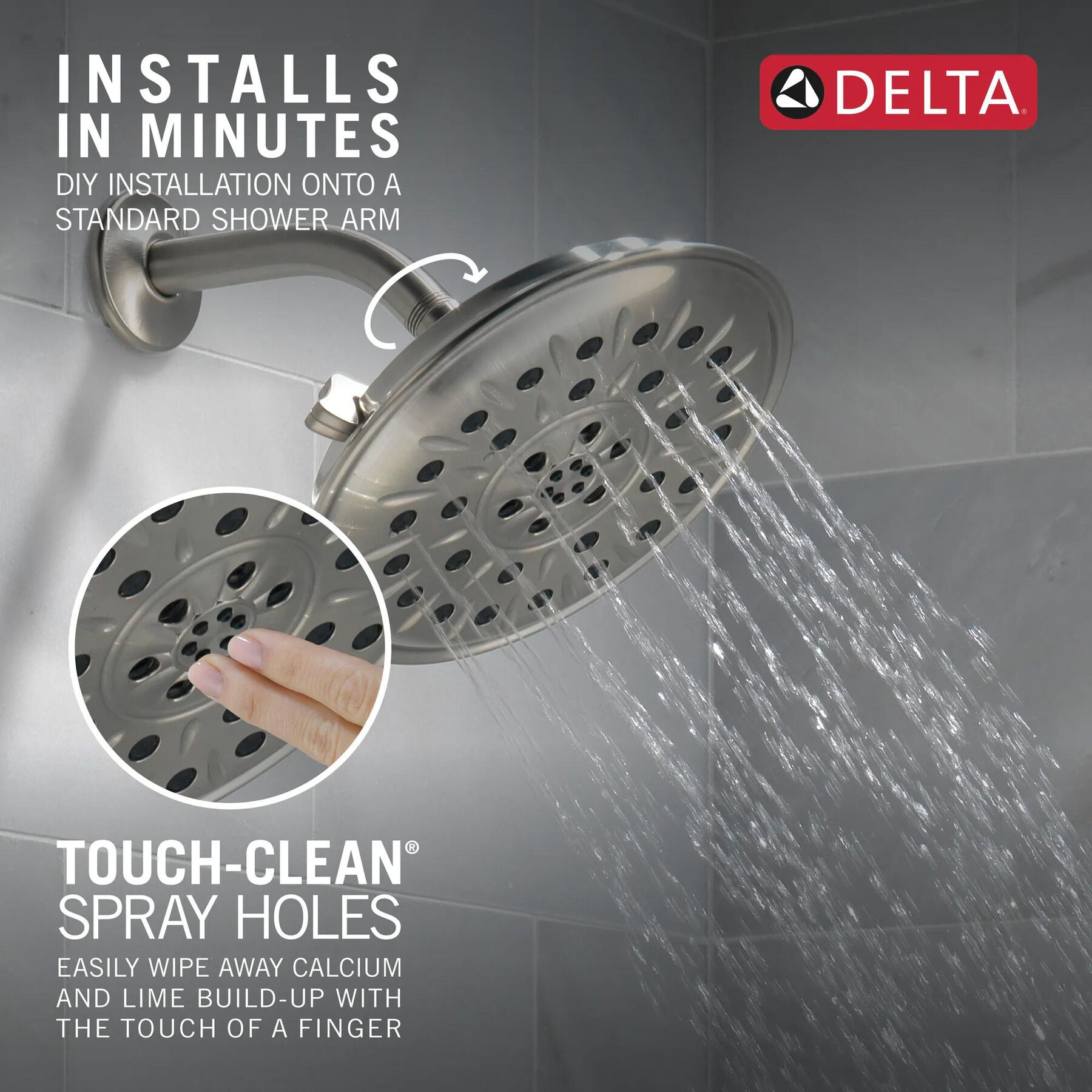 H2Okinetic&reg; 4-Setting Shower Head with Ultrasoak&reg;