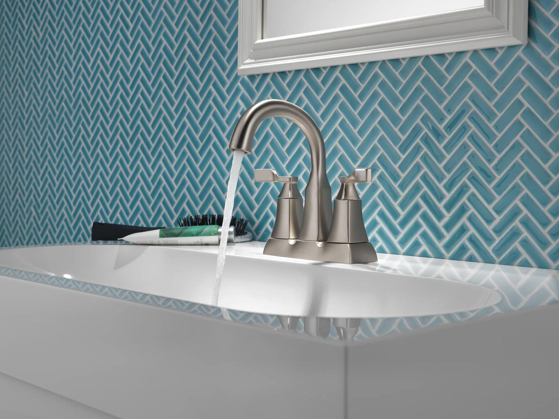 Two Handle Centerset Bathroom Faucet