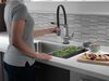 Single Handle Exposed Hose Kitchen Faucet with Touch2O Technology