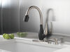 Single Handle Pull-Down Kitchen Faucet with Soap Dispenser