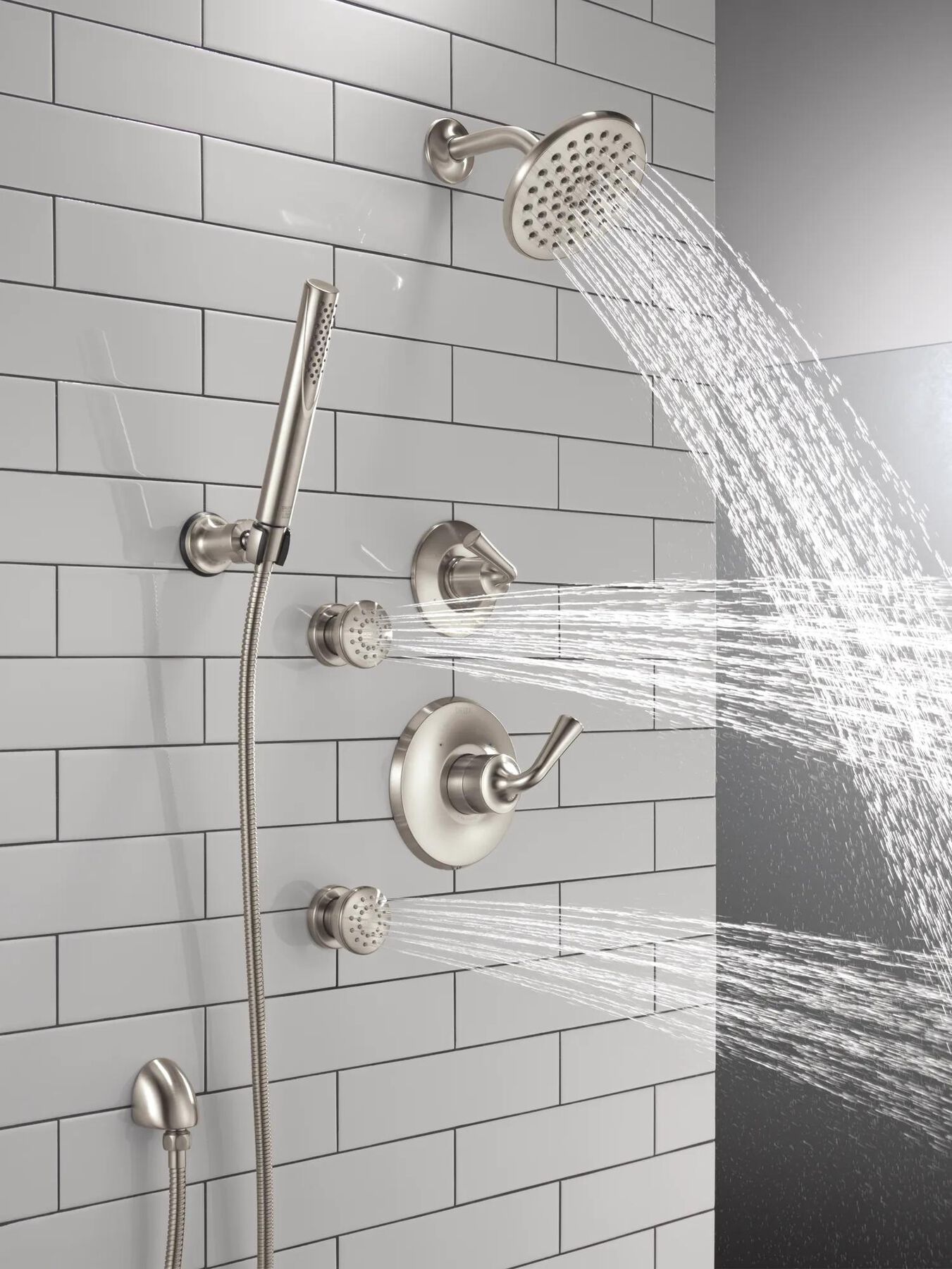 Premium Single-Setting Adjustable Wall Mount Hand Shower