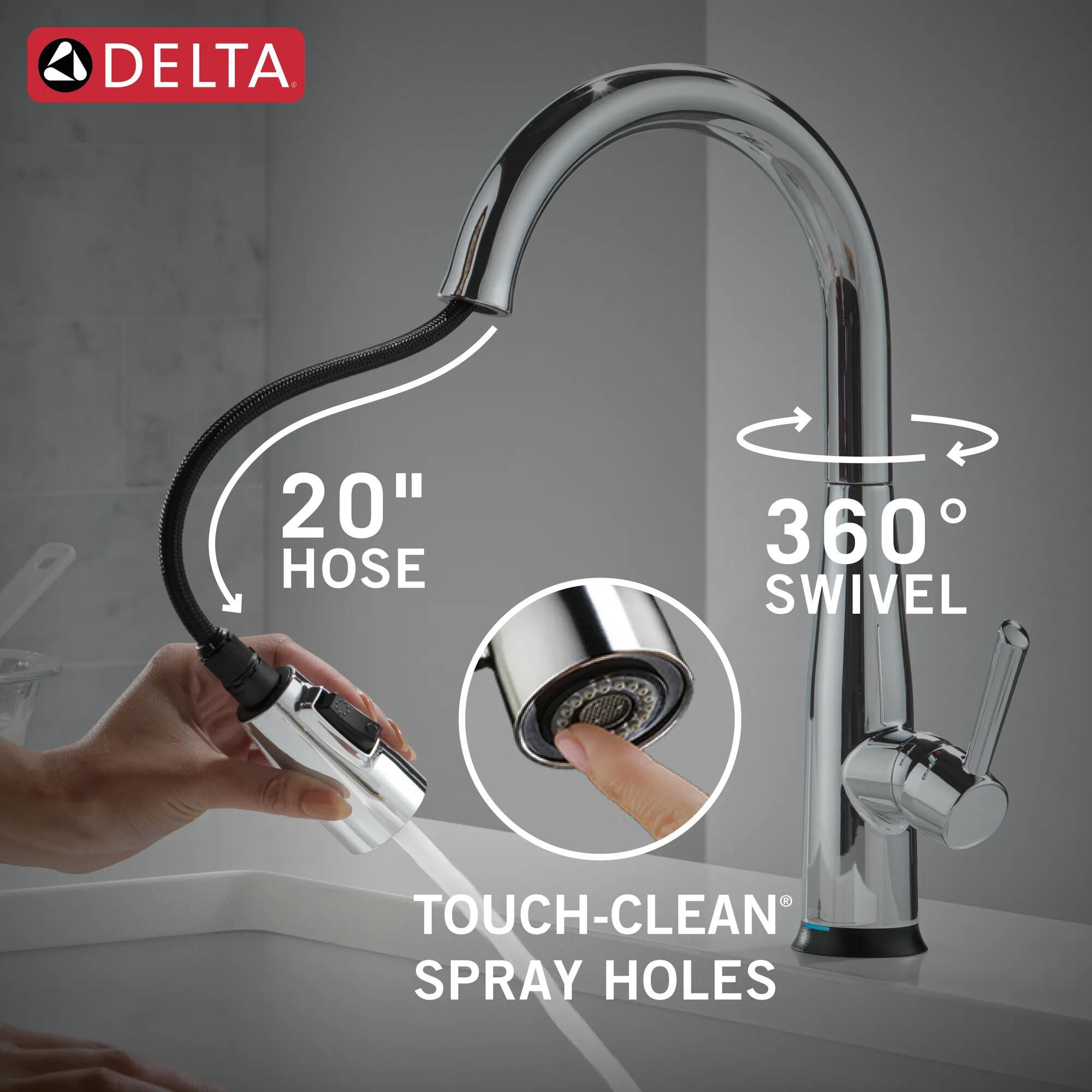 Touch2O® Technology Kitchen Faucet with Touchless Technology in