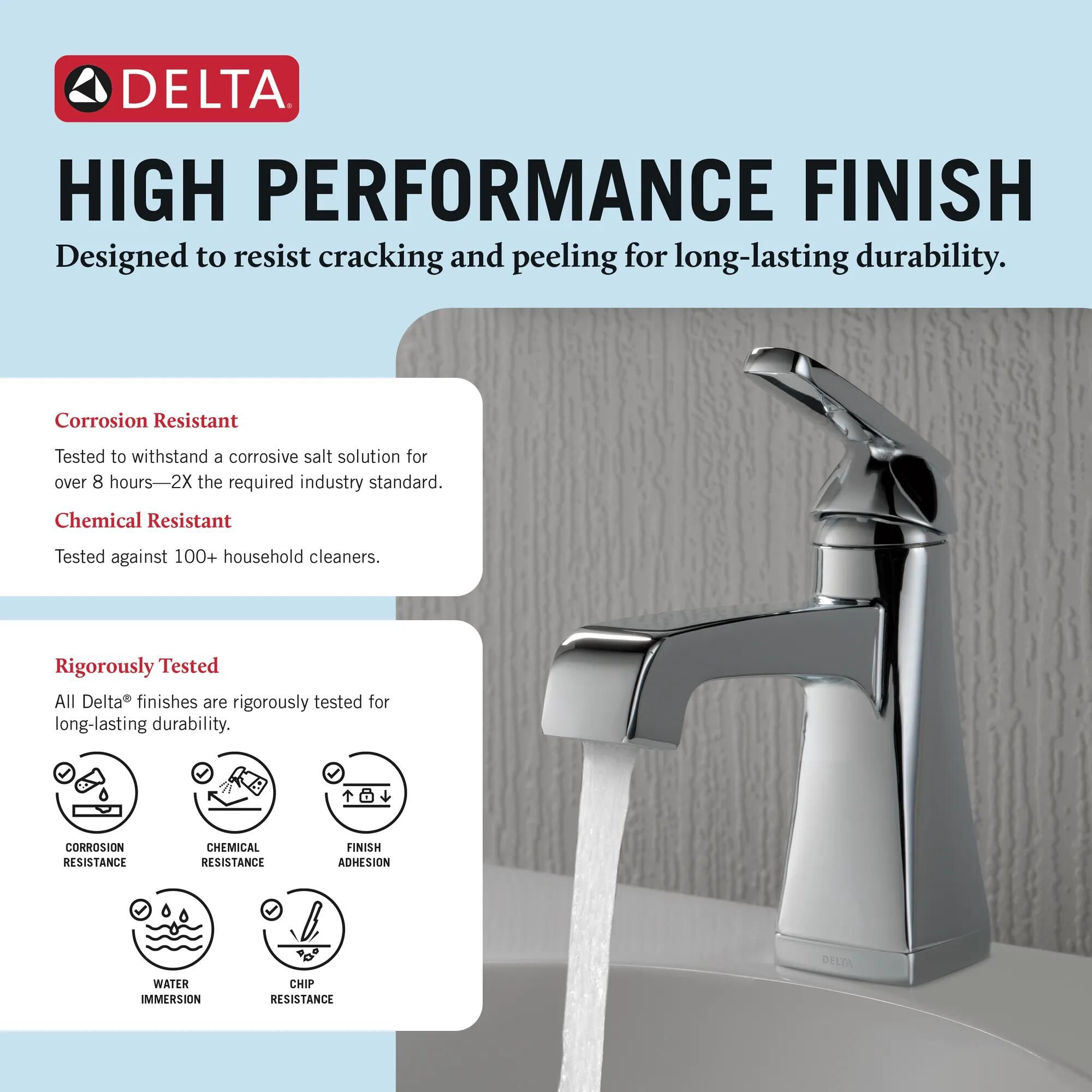 Single Handle Bathroom Faucet in Chrome 564-MPU-DST | Delta Faucet