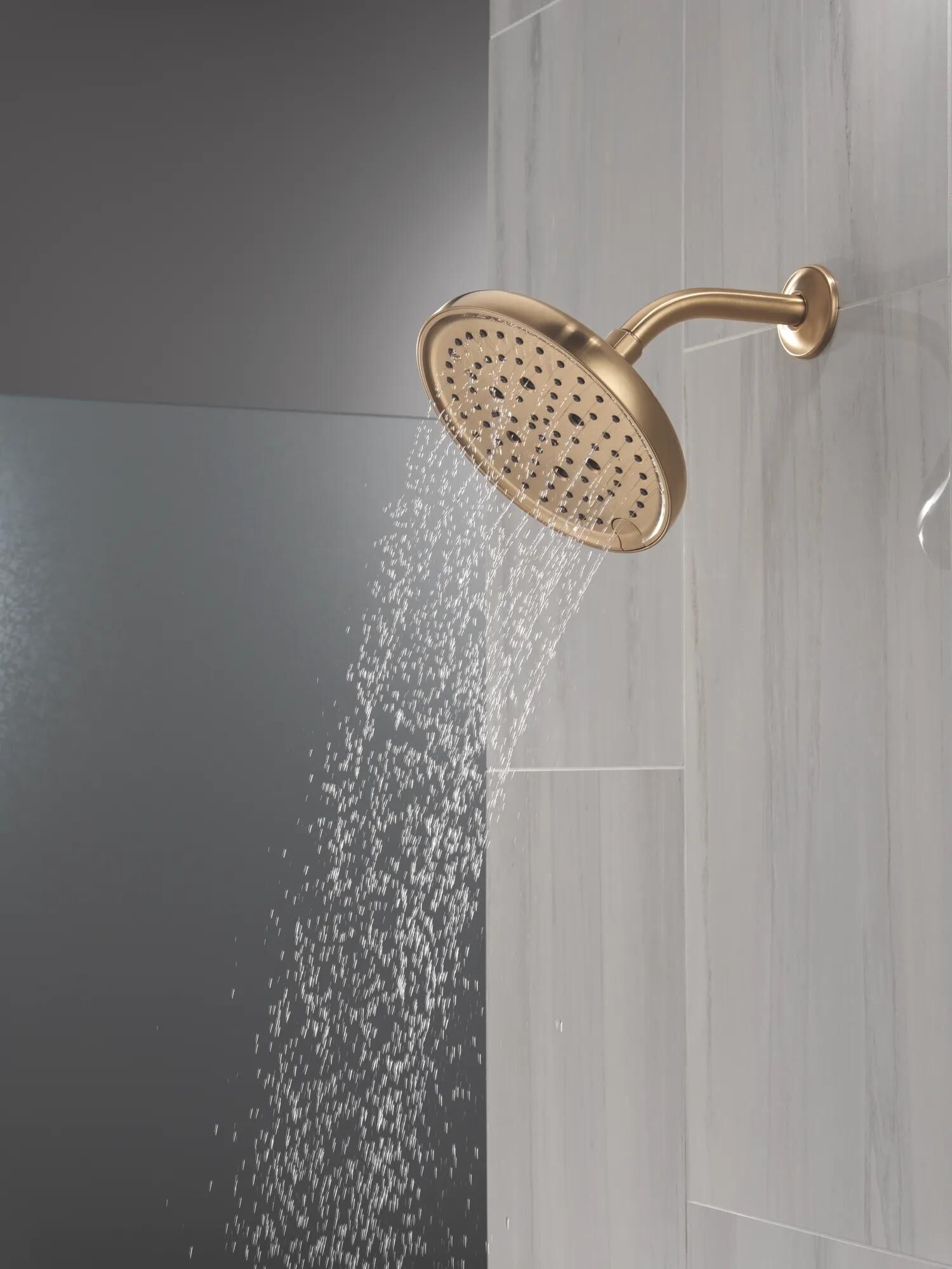 H2Okinetic® 6-Setting 8-inch Raincan Shower Head in Lumicoat