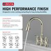 Two Handle Pull-Down Bridge Kitchen Faucet