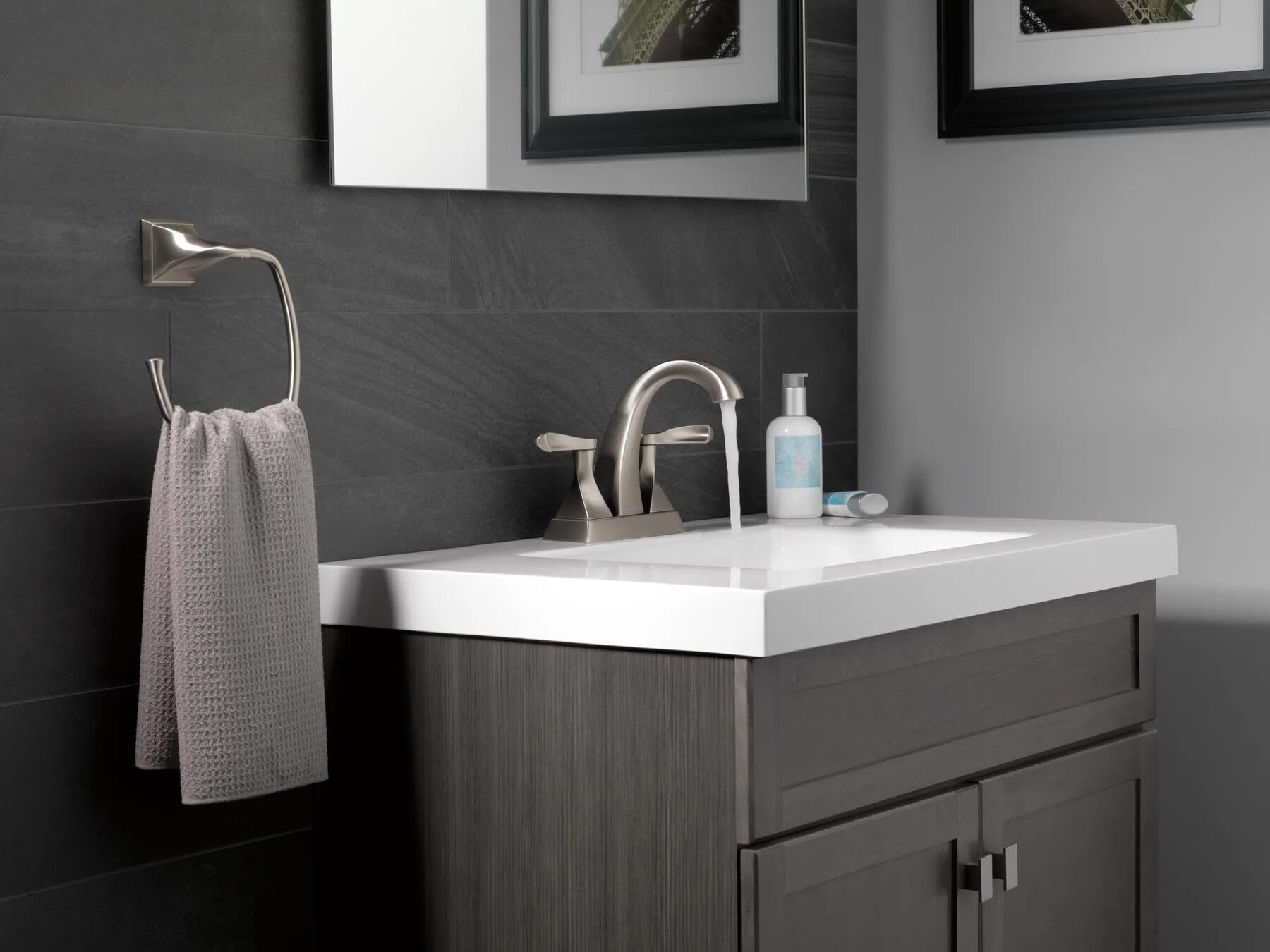 Two Handle Centerset Bathroom Faucet (Recertified)