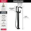 Floor Mount Tub Filler Trim w/ HS (Recertified)