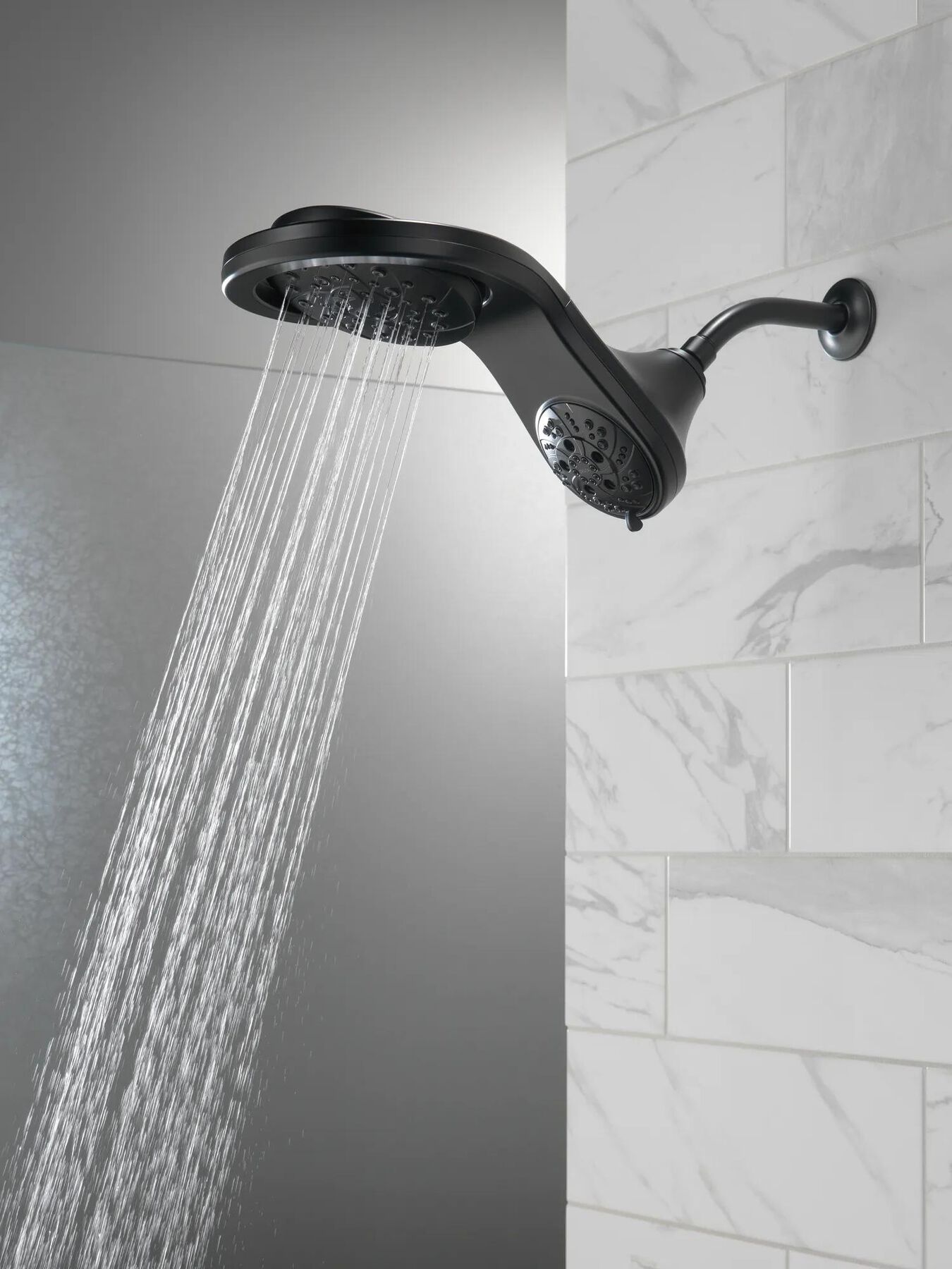 HydroRain&reg; H<sub>2</sub>Okinetic&reg; 5-Setting Two-in-One Shower Head