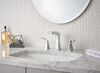 Two Handle Widespread Bathroom Faucet - Metal Pop-Up
