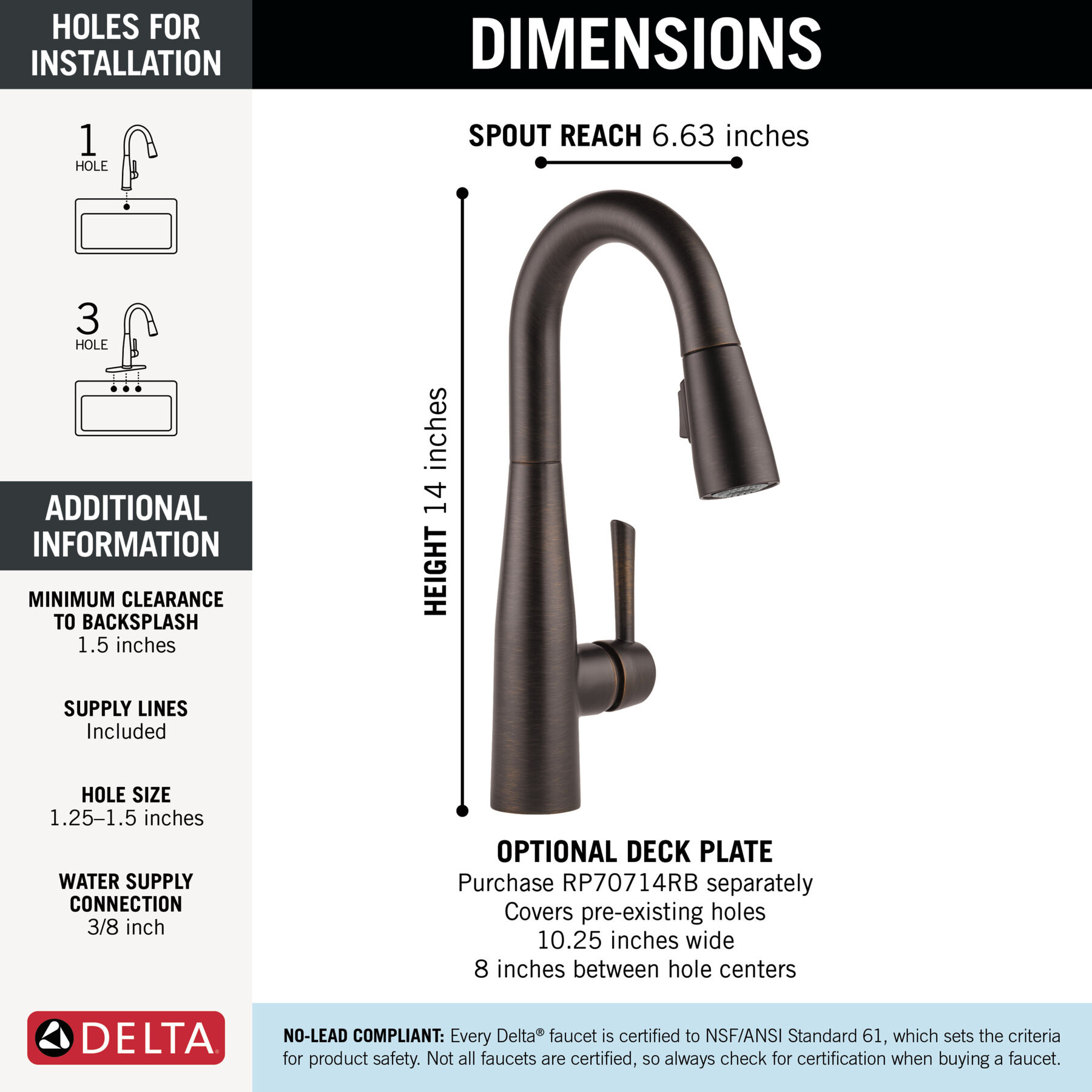 Single Handle Pull-Down Bar / Prep Faucet