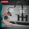 Two Handle Pull-Down Bridge Kitchen Faucet