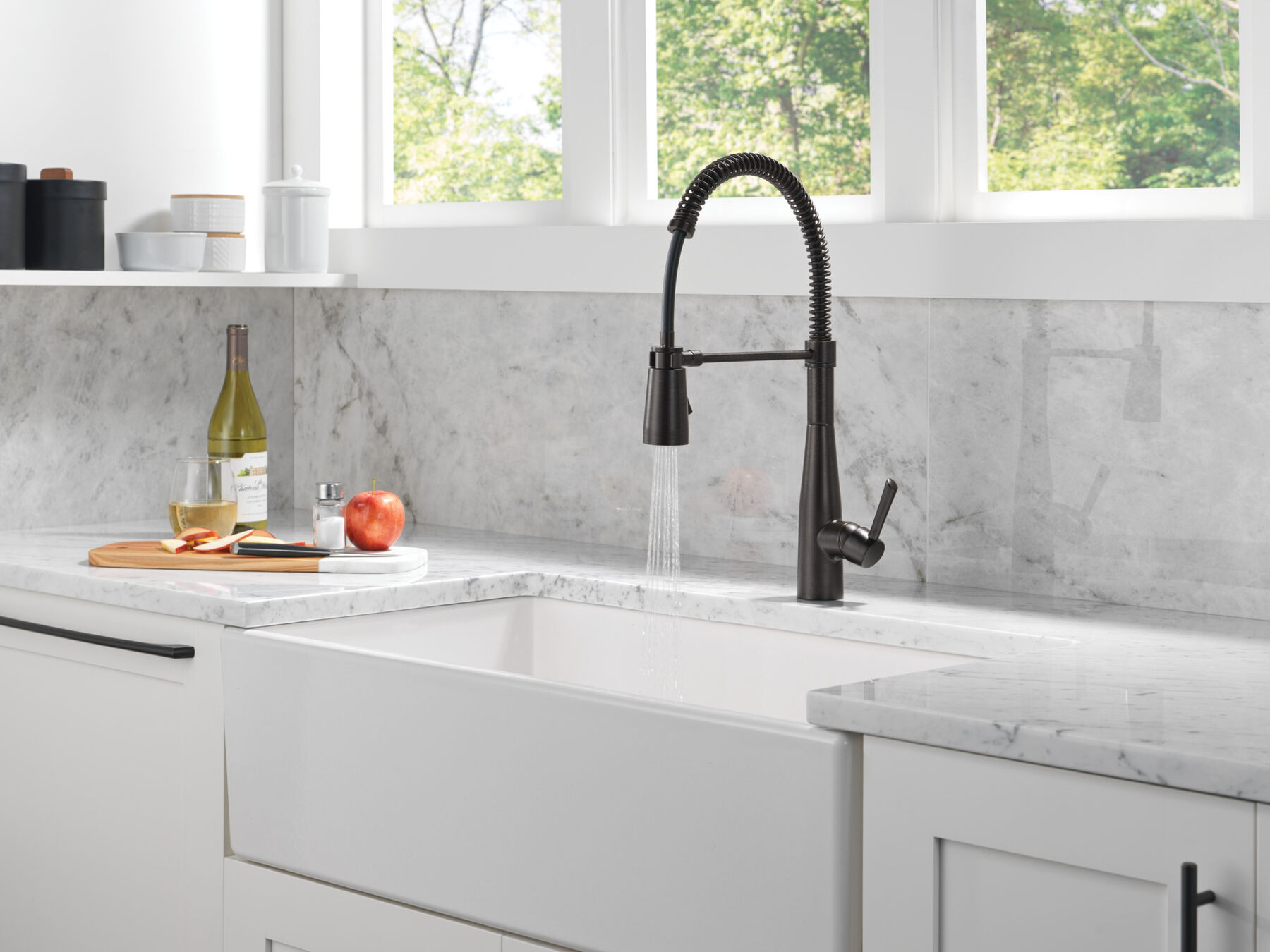 Spring Kitchen Single Handle with Soap Dispenser Bundle