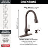 Single Handle Pull-Down Kitchen Faucet with Soap Dispenser and ShieldSpray Technology