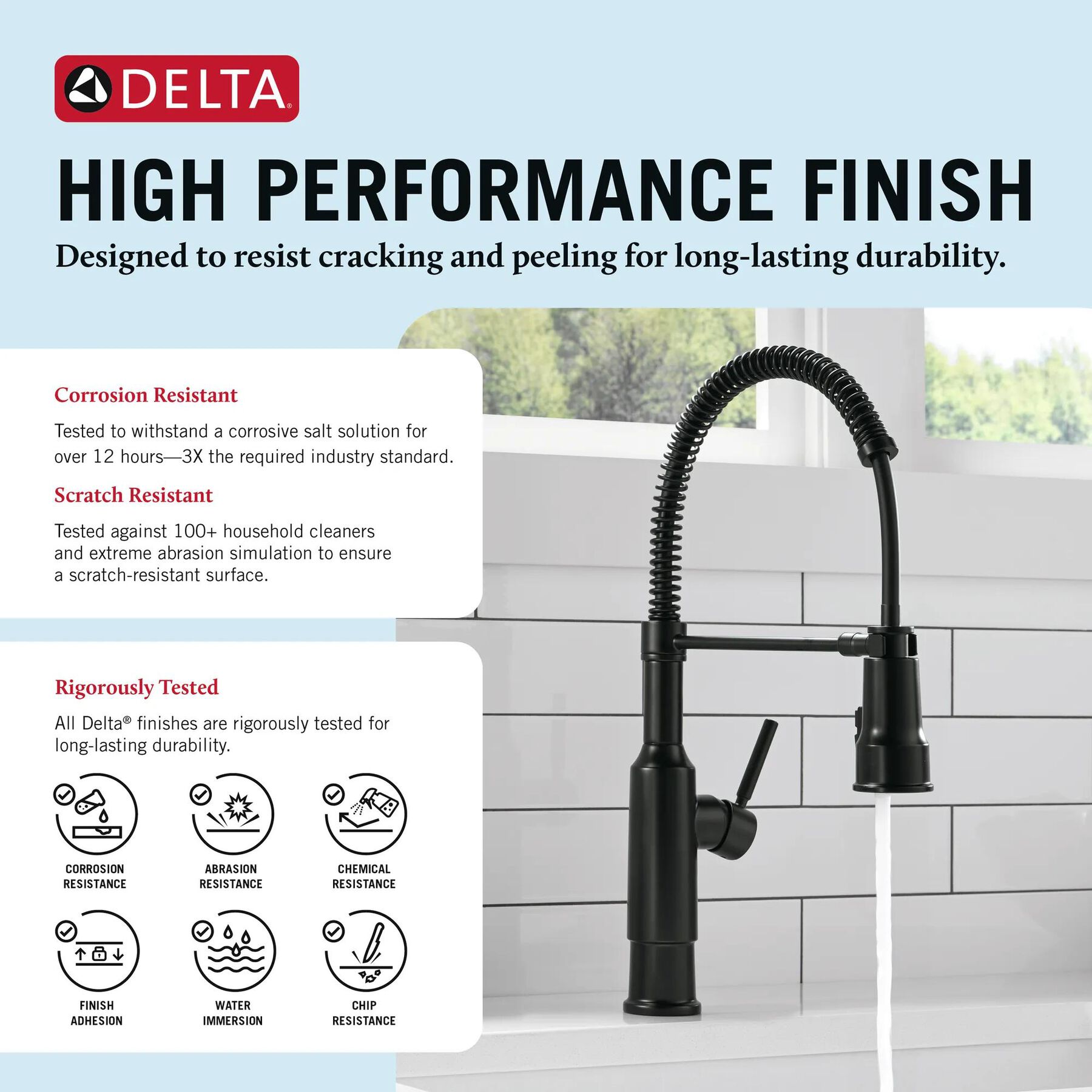 Single-Handle Pull-Down Spring Kitchen Faucet
