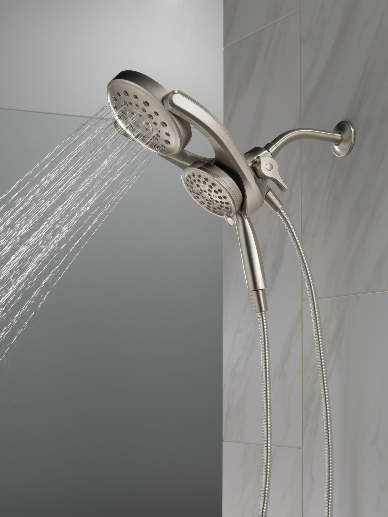 HydroRain&reg; 4-Setting Two-in-One Shower Head