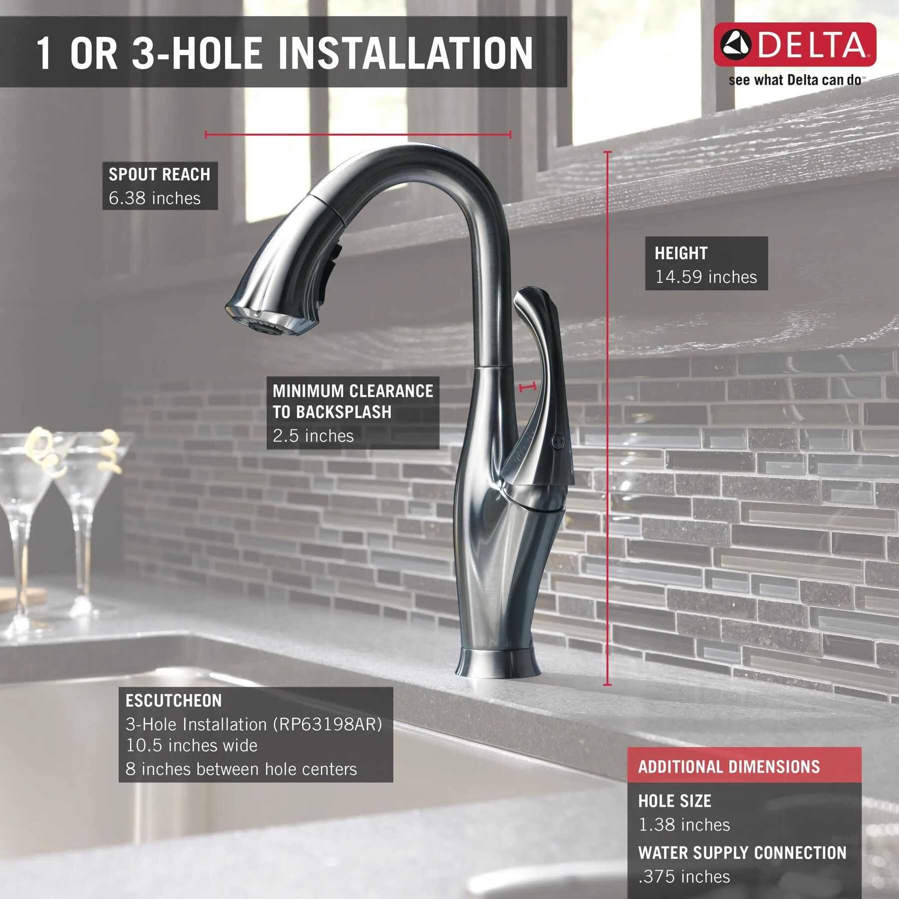 Single Handle Pull-Down Bar / Prep Faucet
