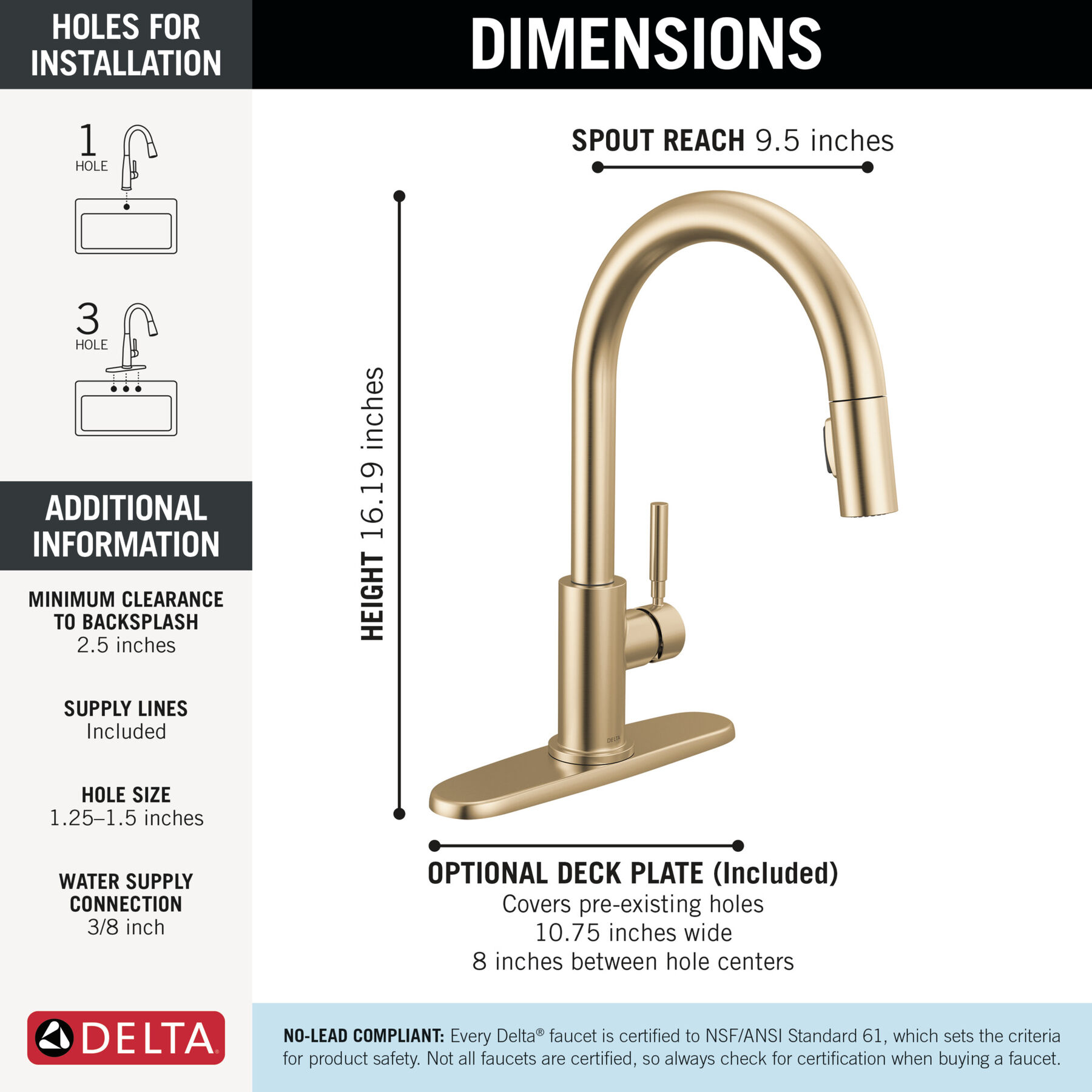 Single Handle Pull-Down Kitchen Faucet&nbsp;