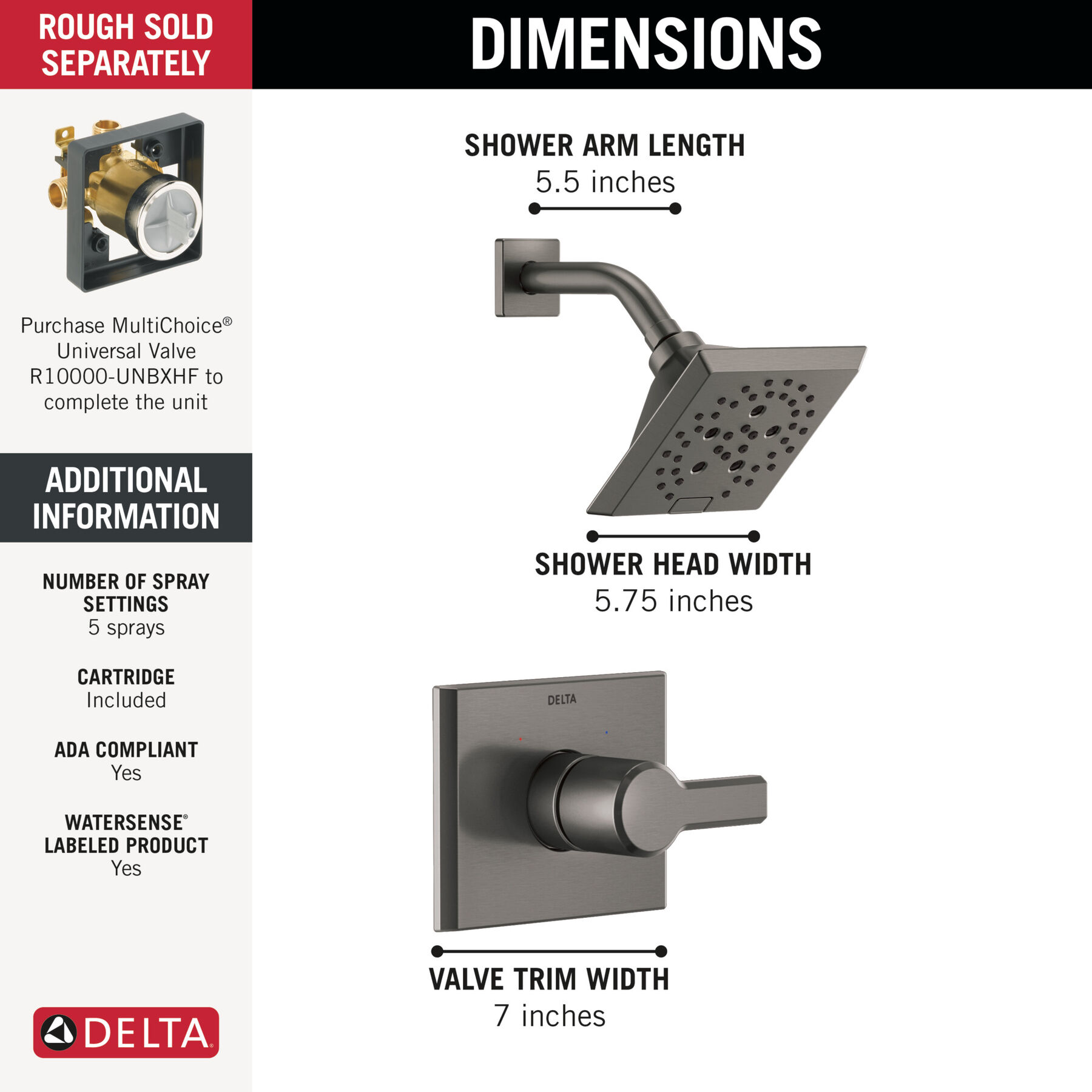 Monitor&reg; 14 Series H<sub>2</sub>Okinetic&reg; Shower Trim