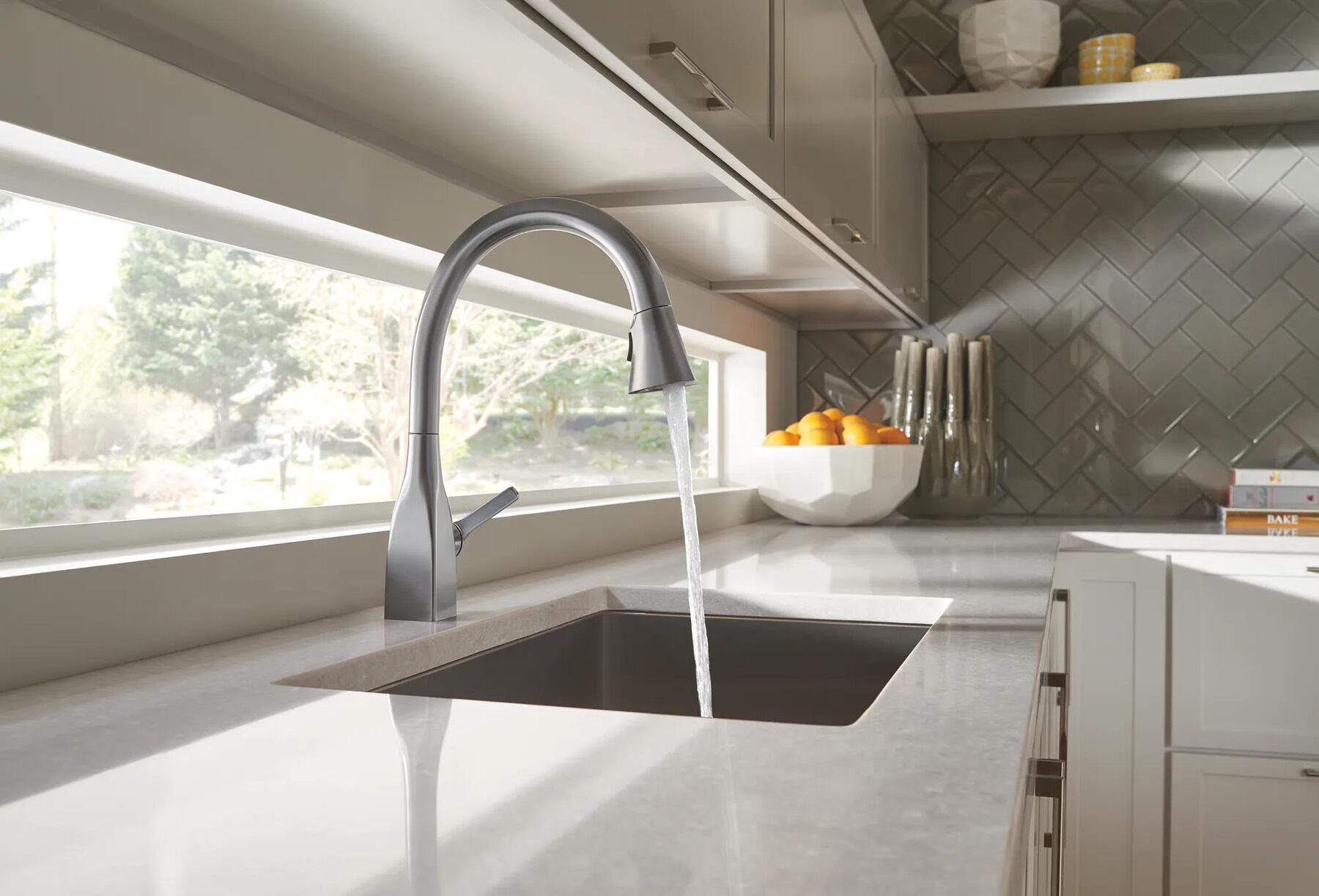 Single Handle Pull-Down Kitchen Faucet with ShieldSpray&reg; Technology (Recertified)