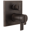 Angular Modern TempAssure&reg; 17T Series Valve Trim with 3-Setting Integrated Diverter