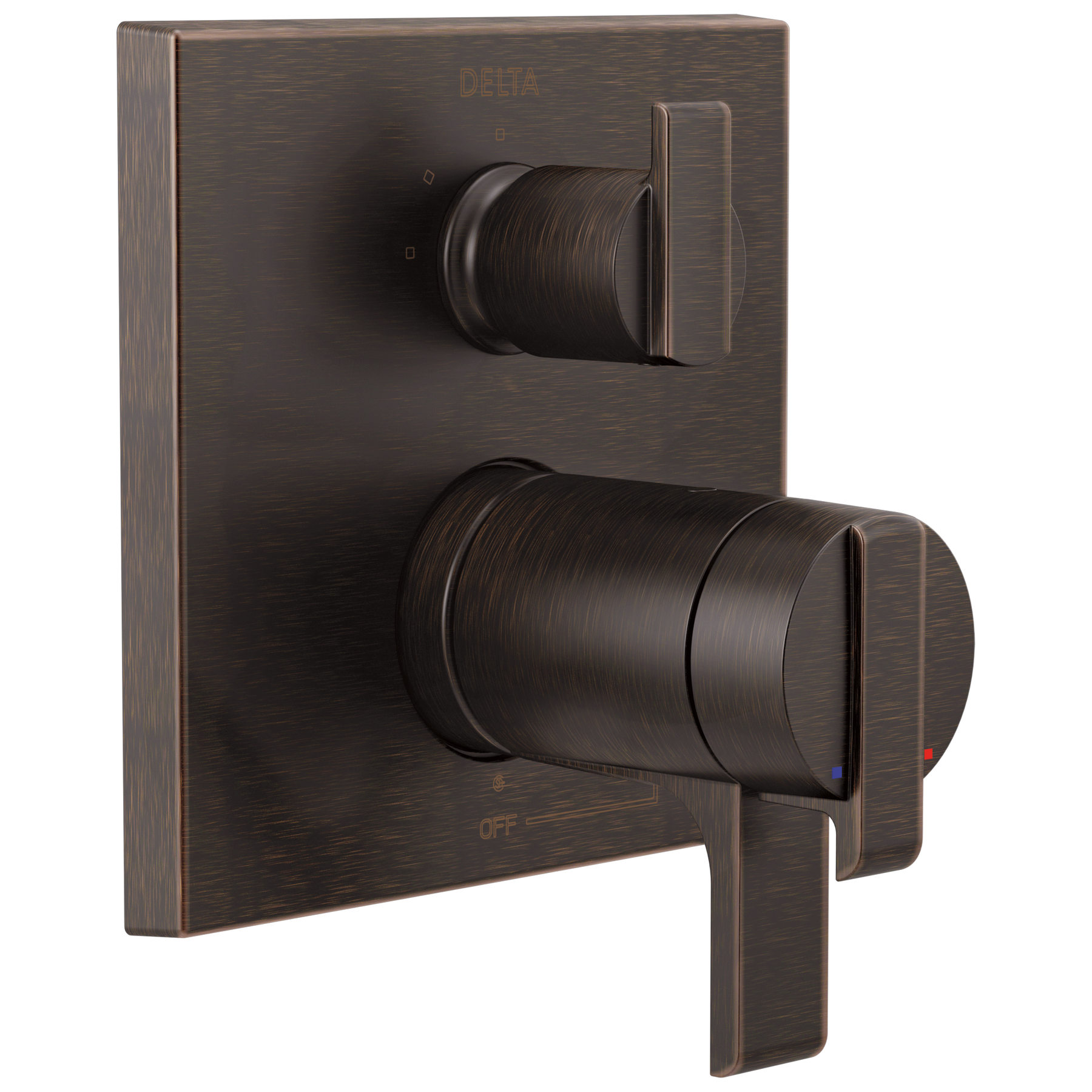 Angular Modern TempAssure&reg; 17T Series Valve Trim with 3-Setting Integrated Diverter