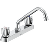 Two Handle 8 In Cast Deck-Mount Faucet