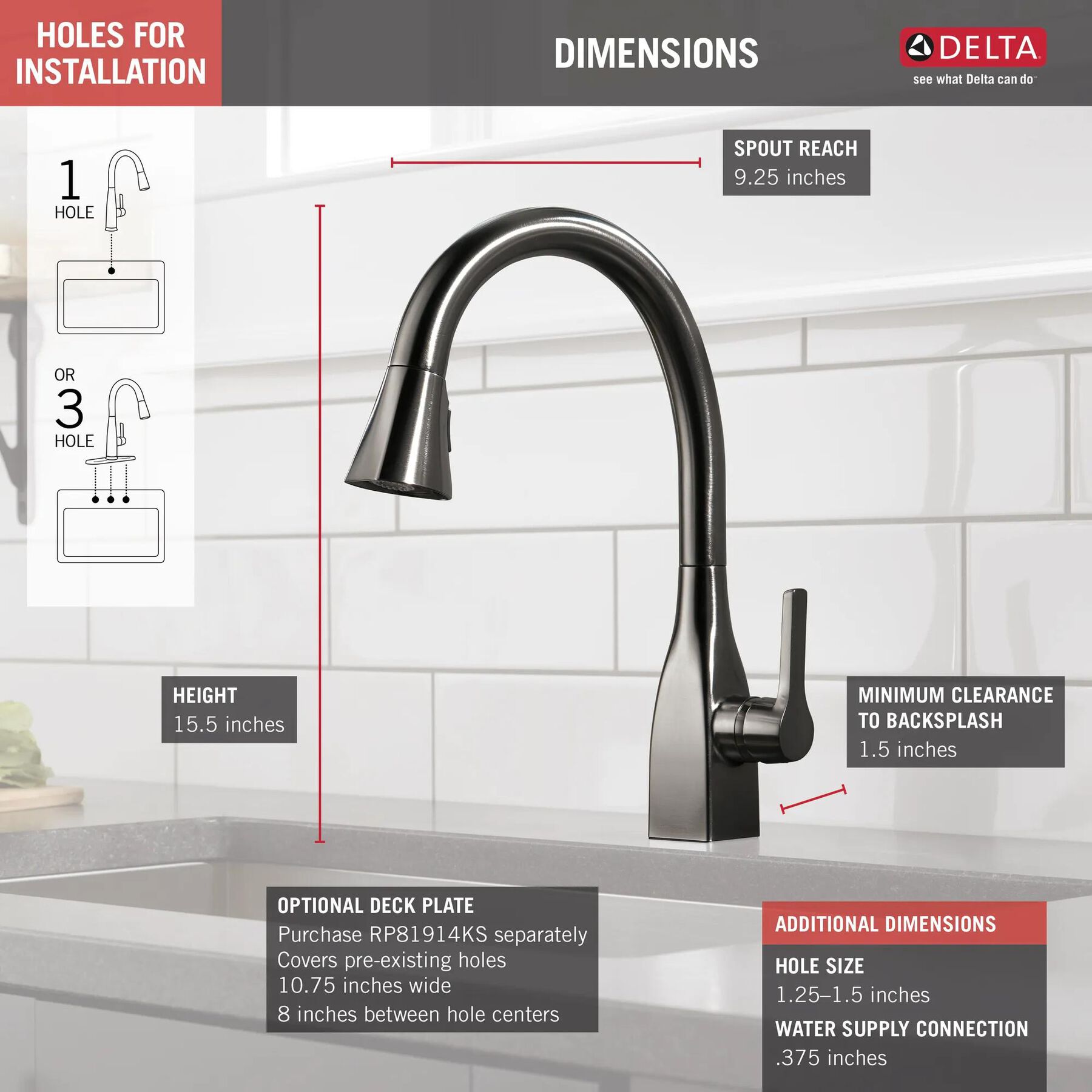 Pull-Down Kitchen Faucet (Recertified)