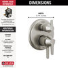17S Integrated Diverter Trim - 3 Setting