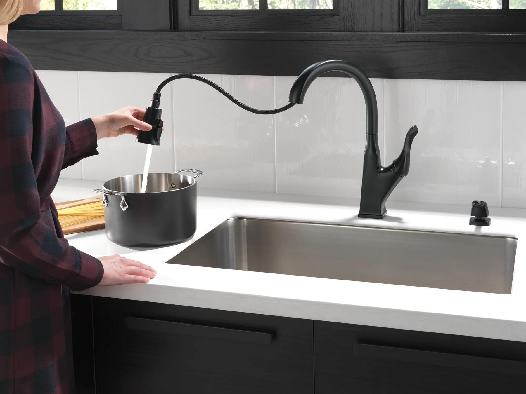 Single Handle Pulldown Kitchen Faucet with ShieldSpray&reg; Technology (Recertified)