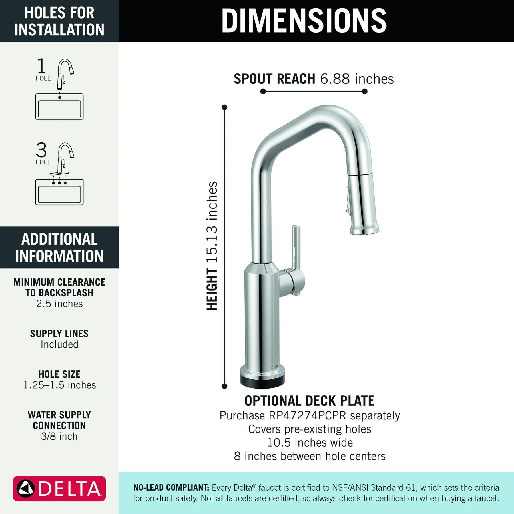 Touch2O&reg; Bar / Prep Faucet with Touchless Technology