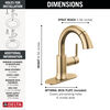 Single Handle Pull Down Bathroom Faucet (Recertified)