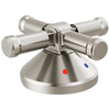 3-Hole Roman Tub w/Hand Shower - Handle Kit-Cross