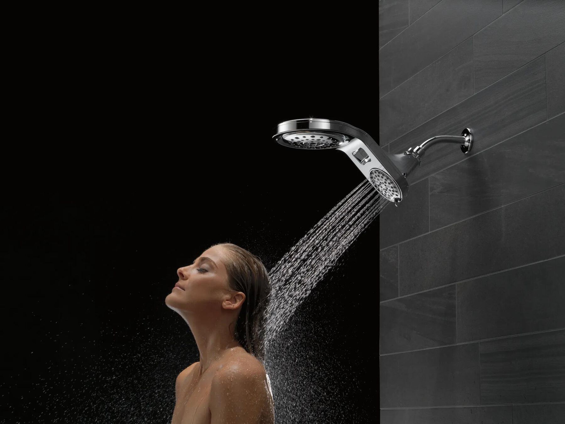 HydroRain&reg; 5-Setting Two-in-One Shower Head