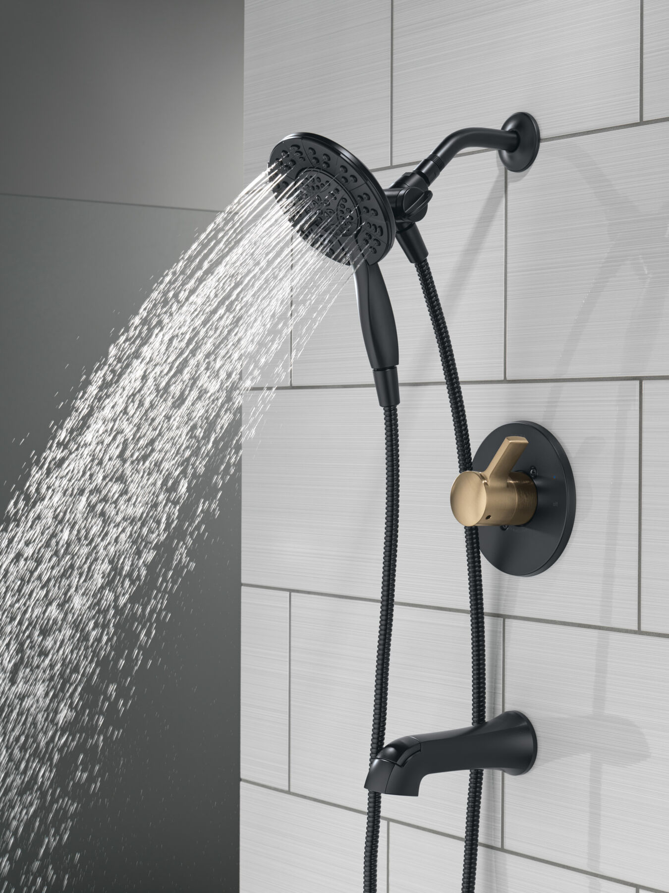 Tub Shower Trim with Universal Rough Bundle