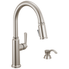 Single Handle Kitchen Pull-Down Faucet w/ Soap Dispenser
