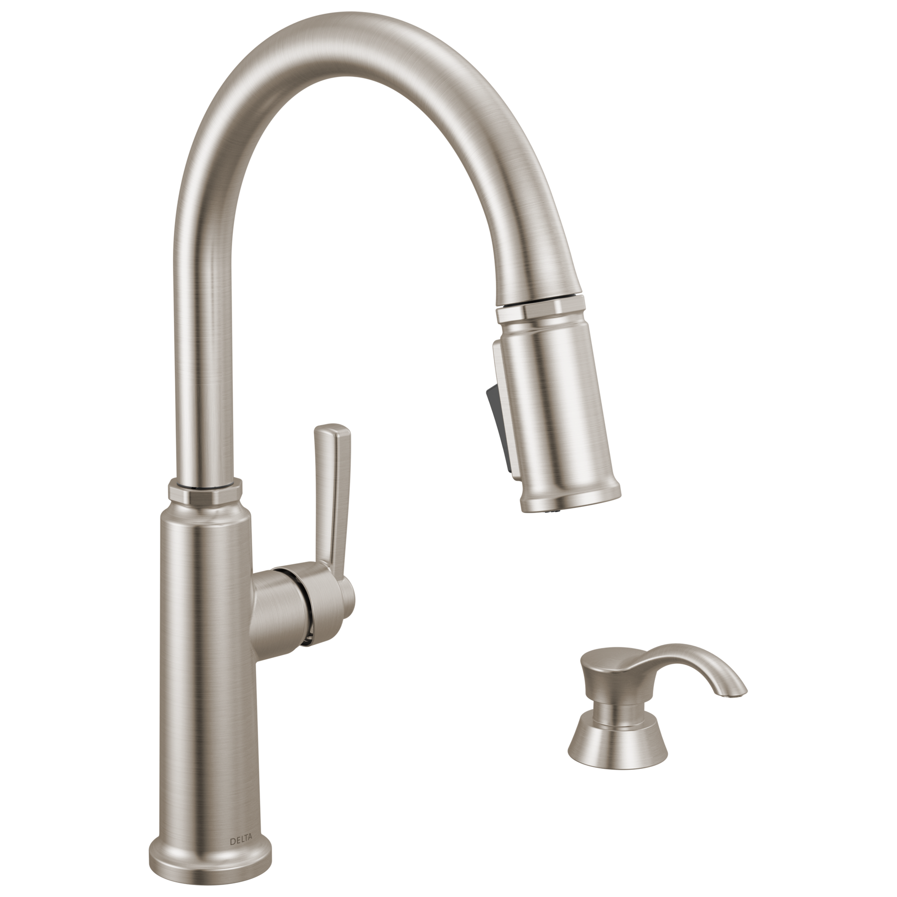 Single Handle Kitchen Pull-Down Faucet w/ Soap Dispenser