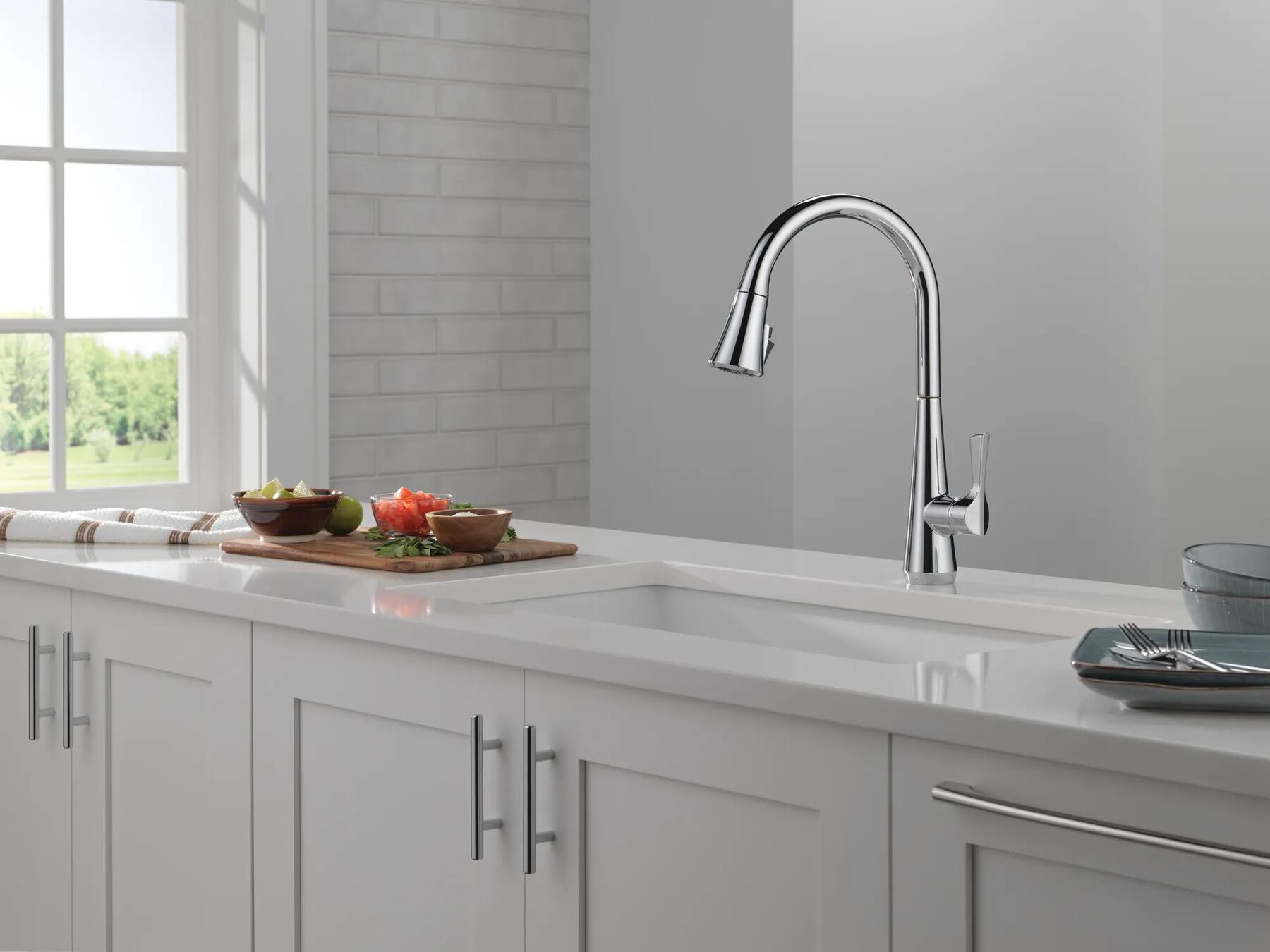 Single Handle Pull-Down Kitchen Faucet with ShieldSpray Technology