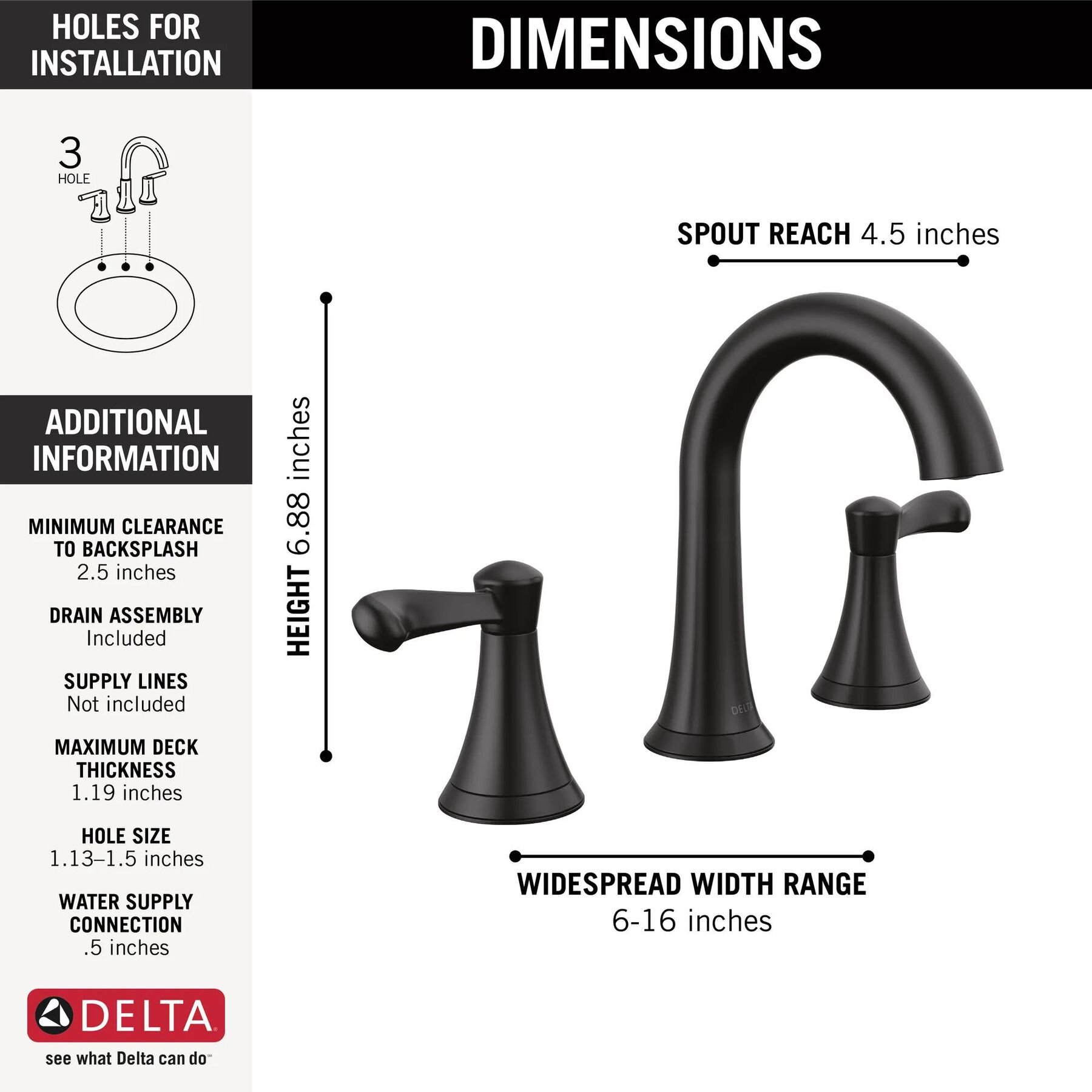 Widespread Bathroom Faucet (Recertified)