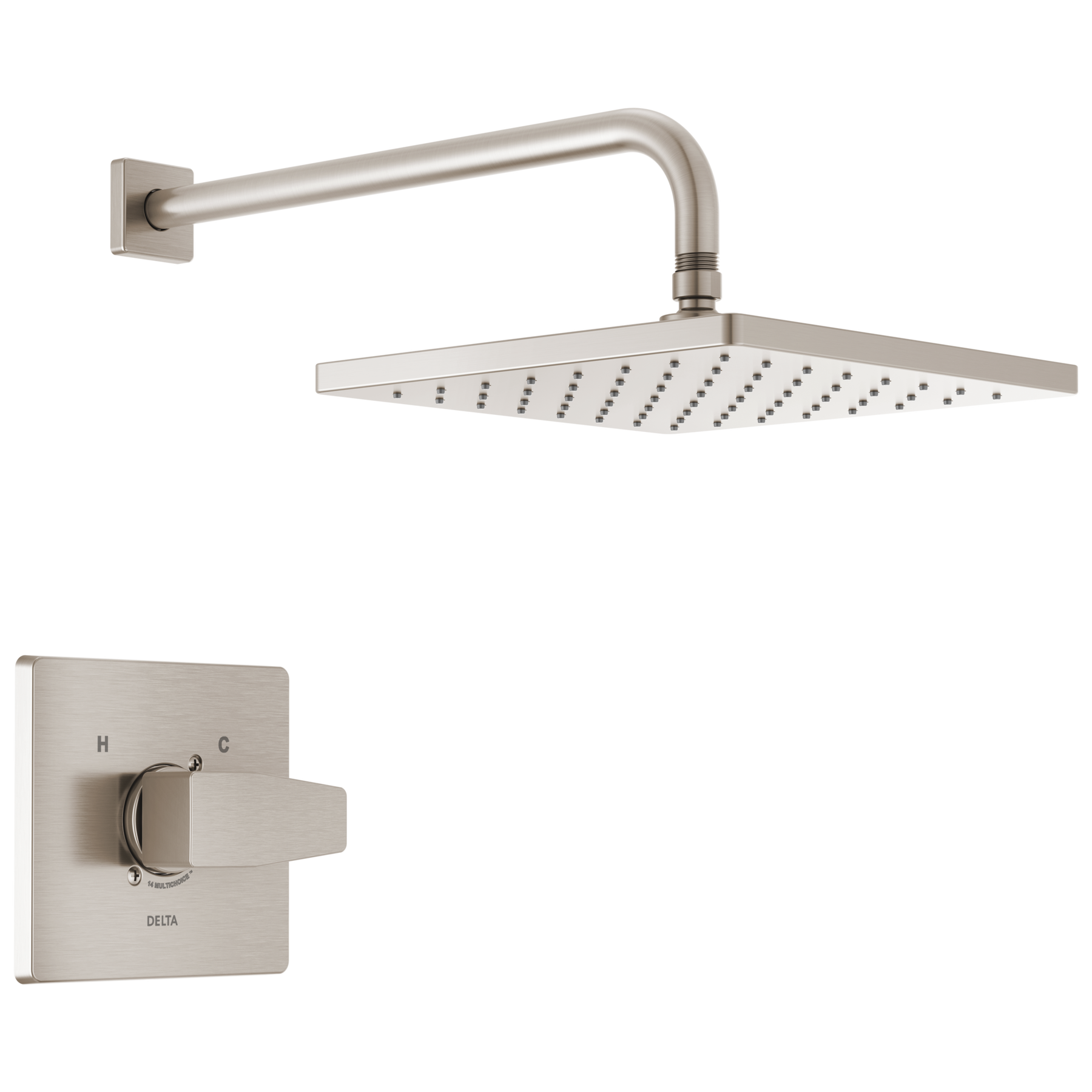 10" Square Raincan S/O & Monitor 14 Series Shower Trim (Recertified)