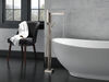 Single Handle Floor Mount Tub Filler Trim with Hand Shower
