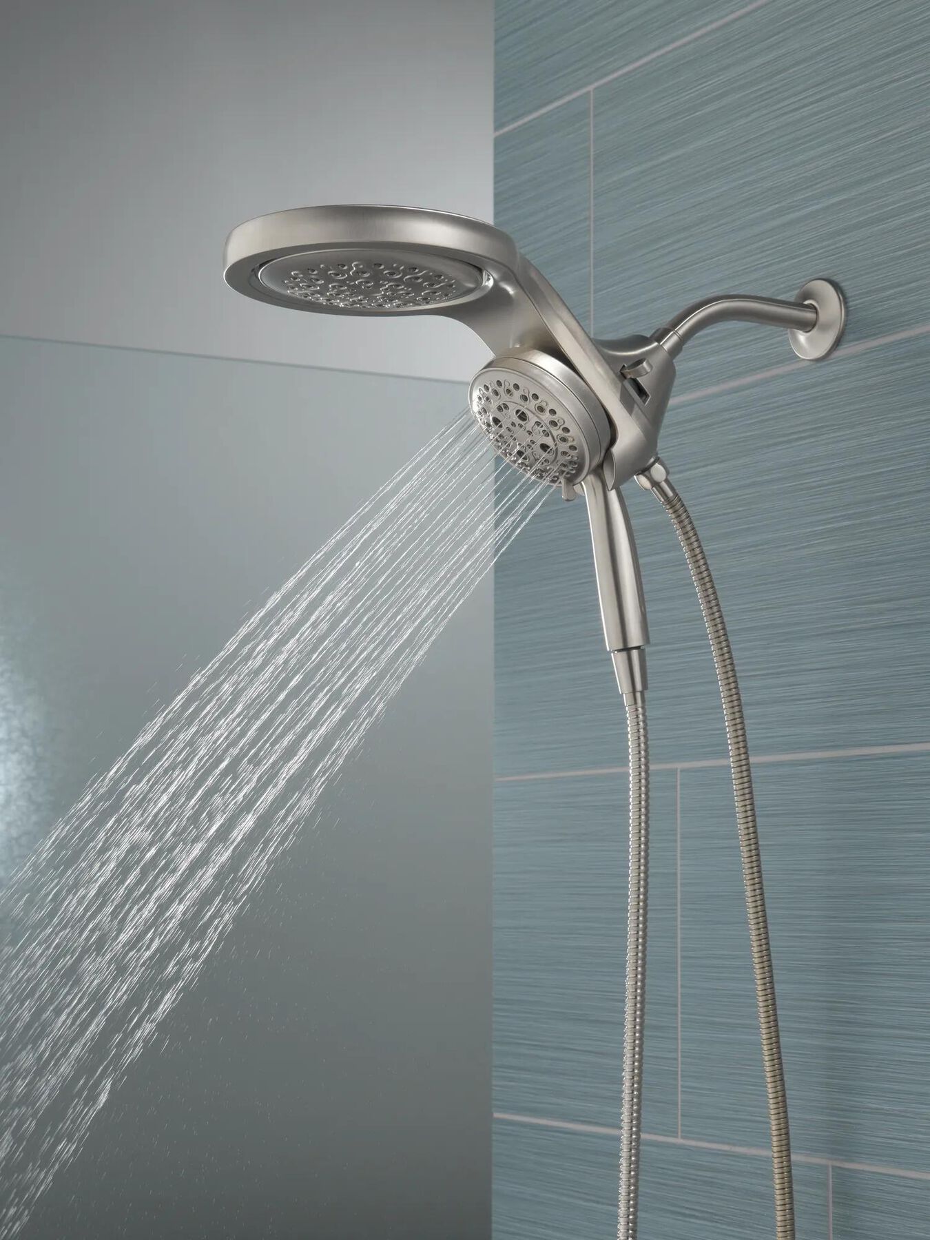 HydroRain&reg; H<sub>2</sub>Okinetic&reg; 5-Setting Two-in-One Shower Head