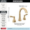 Widespread Lavatory Faucet with 14 Series Shower Trim and Rough Bundle