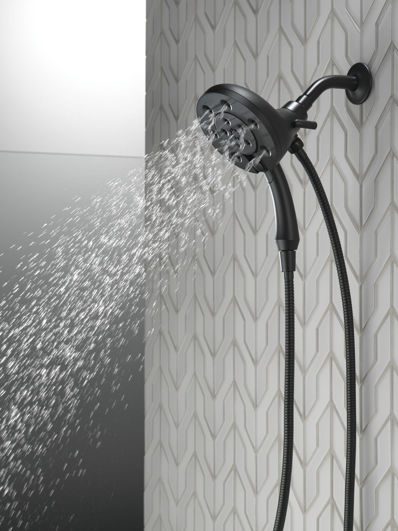 H<sub>2</sub>Okinetic&reg; In2ition&reg; 4-Setting Two-in-One Shower