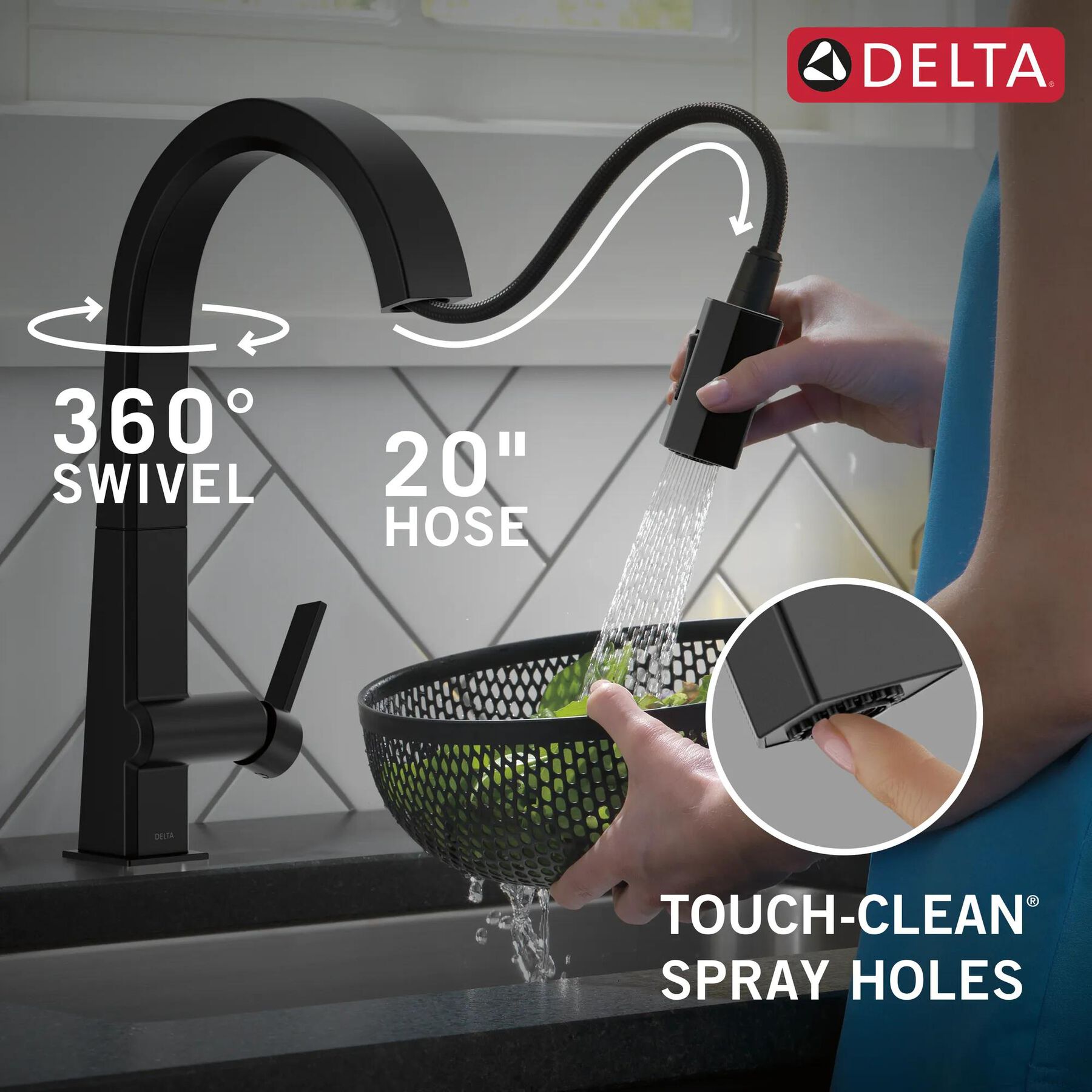 Single Handle Pull-Down Kitchen Faucet