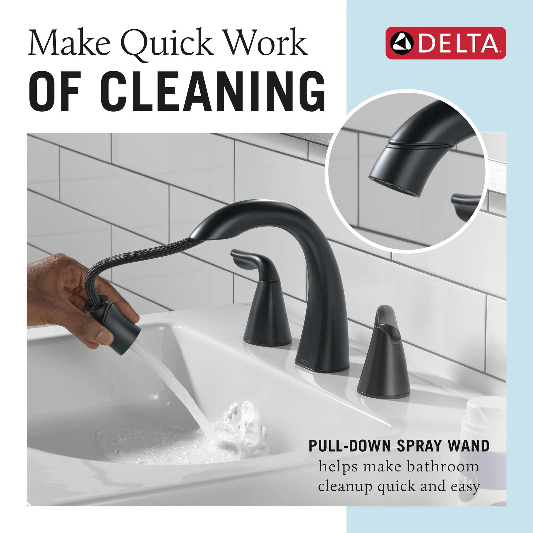 Two Handle Widespread Pull-Down Bathroom Faucet (Recertified)