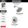 Single Handle Lavatory Faucet with 14 Series Shower Trim and Rough Bundle