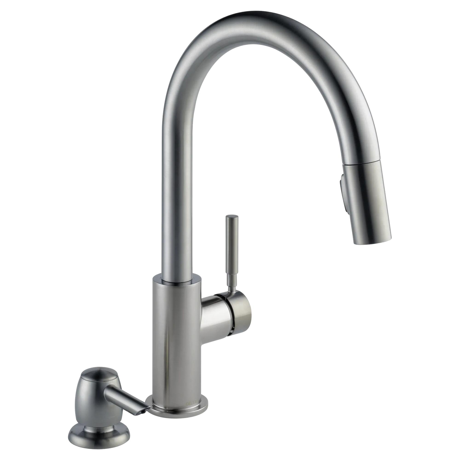 Single Handle Pull-Down Kitchen Faucet with Soap Dispenser