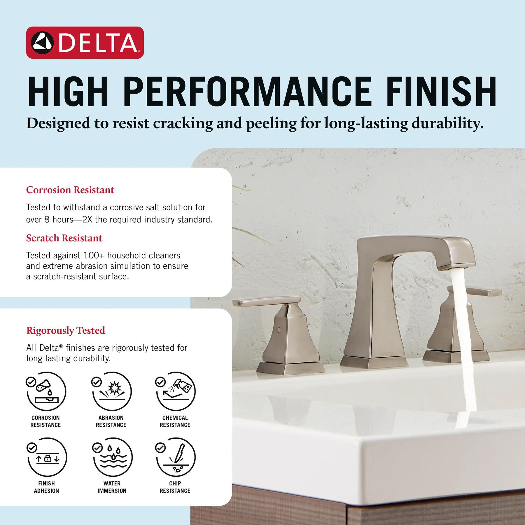 Two Handle Widespread Bathroom Faucet
