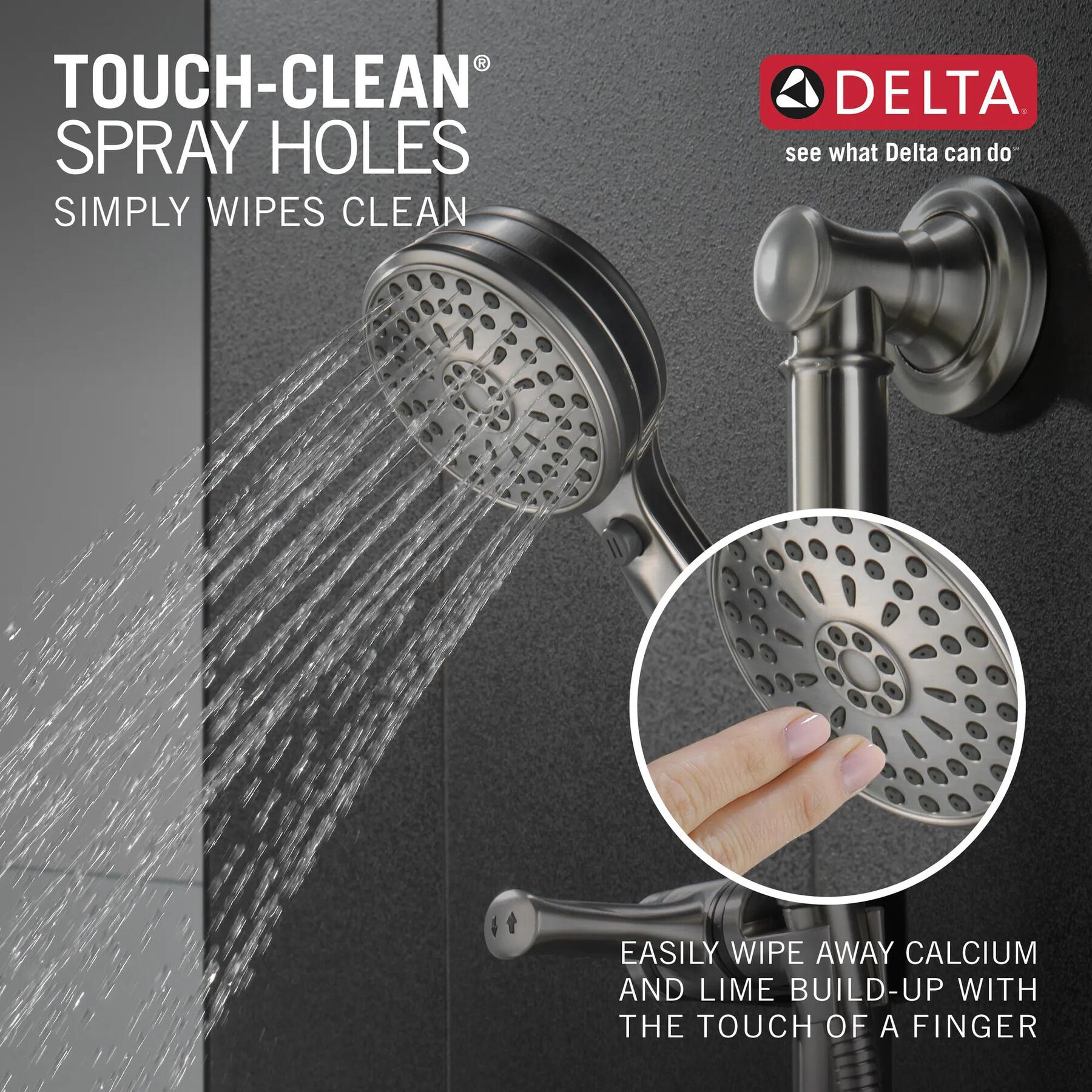 ActivTouch&reg; 9-Setting Hand Shower with Traditional Slide Bar / Grab Bar (Recertified)