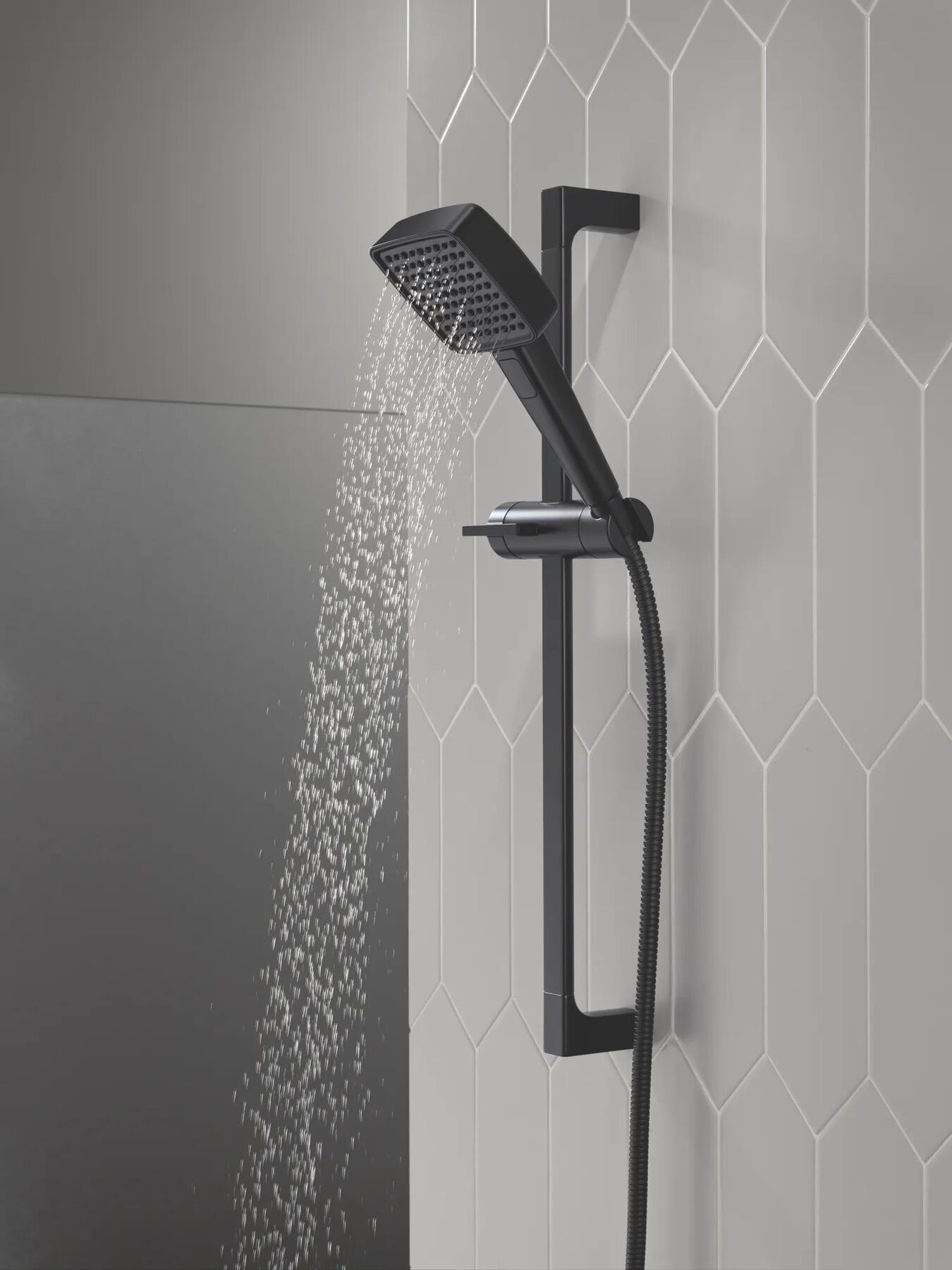 4-Setting Hand Shower with Slide Bar featuring FeatherRain&trade; Spray